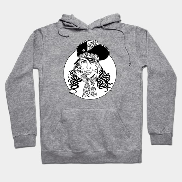 Girl with Tattoos Hoodie by Kingrocker Clothing